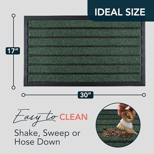 ubdyo Extra Durable Door Mat Outside Entrance (30" x 17", Bright Green) - Image 2