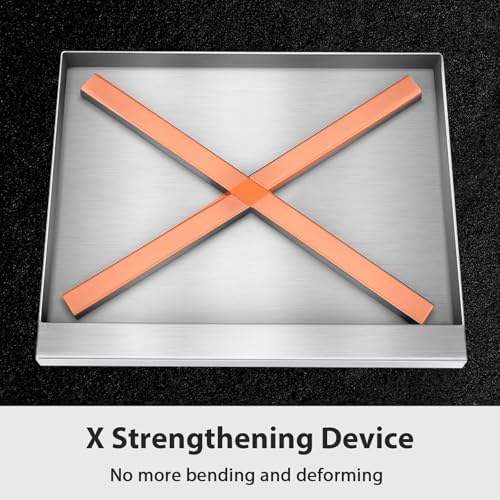 Utheer 17 x 13 Stainless Ceramic Griddle for Gas Grill & Stove top - Image 5
