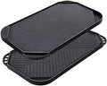 SENSARTE Nonstick Griddle Grill Pan, Pro-Grid Reversible Grill & Griddle Pan, Two Burner Cast Aluminum, Portable for Indoor Stovetop or Outdoor Camping BBQ, 19.5" x 10.7" by SENSARTE