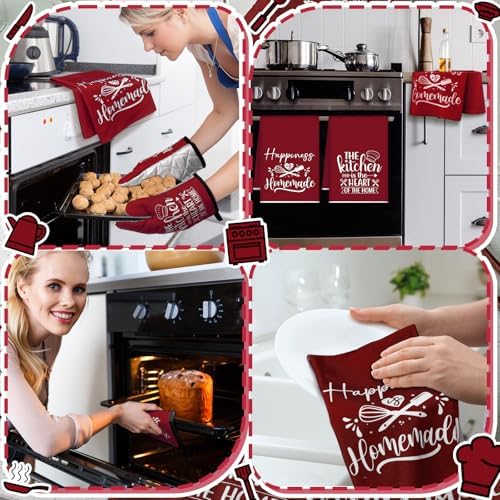 Sratte 6 Pcs Kitchen Decor Accessories Set, Kitchen, Wine Red - Image 5