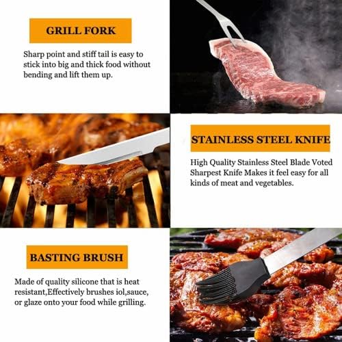 MUJUZE BBQ Grill Accessories Set for Ourdoor,Grilling Set for Men - Image 7
