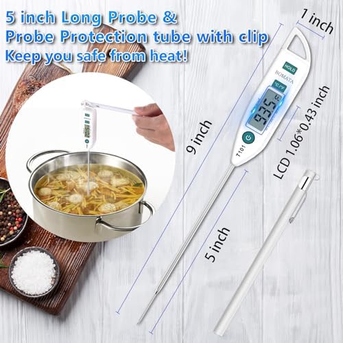 BOMATA Digital Water Thermometer for Liquid, Meat, Cooking, IPX7 Waterproof - Image 4