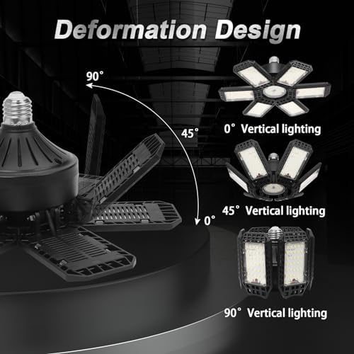 AUDLES LED Garage Lights 4 Pack, Garage Lights Ceiling LED 20000LM 6500K - Image 3