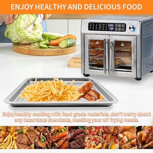 Air Fryer Replacement Tray for Emeril Lagasse 26 QT Extra Large Air Fryer, 12.5''×11.3'' Steel Air Fryer Accessories Grill Pan Plate Replacement Parts Rack - Image 7