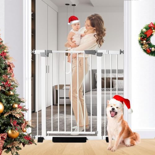 Rgqphantom 41" Tall Safety Pet Gate,Adjustable 29.92"-43.71" Wide(White) by RGQPHANTOM