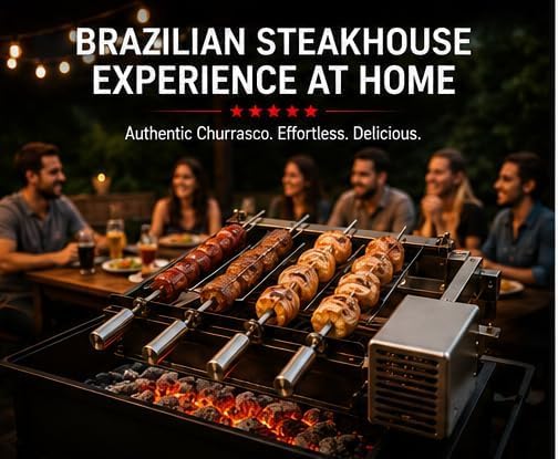 Brazilian BBQ Rotisserie Grill 4 Skewers - Image 7