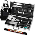 Romanticist 26pcs Stainless Steel BBQ Tools Grilling Accessories Set, Black by ROMANTICIST