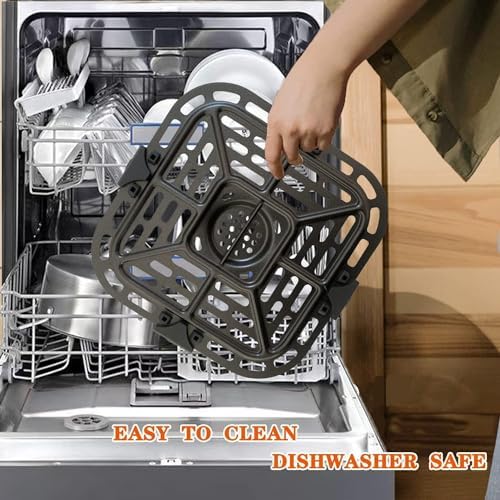 2QT Air Fryer Tray for Instants Vortex Mini Air Fryers, Upgraded Double Layer Nonstick Coating Air Fryer Grill Pan Crisper Plate Rack Grate Shelf for Instant 2QT Air Fryer, Dishwasher Safe - Image 4