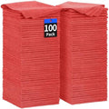 Shop Towels Rags, 100 Pack Microfiber Cleaning Cloth Bulk Absorbent Detailing Rags, Lint-Free Microfiber Towels for Cars, Mechanic, Shop, Garage & Housekeeping 11.5"*11.5" Red by HOMERHYME