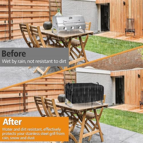 Rectangular Grill Guard, 600D PVC Fabric, 25-18-15 Inch Size, Compatible with NXR 3 Portable Cooker, Balcony Backyard Garage Storage Cover Tabletop Barbecue Cover Compact Grill Protector Patio - Image 6
