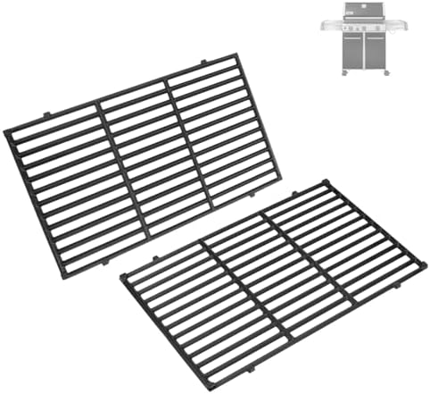 7524 7528 19.5" Grill Grates for Weber Genesis 300 Series Genesis E310 E320 E330 S310 S320 S330 EP310 EP320 EP330 for Weber Genesis 300 Grill Parts, Matte Cast Iron Cooking Grates by BBQration