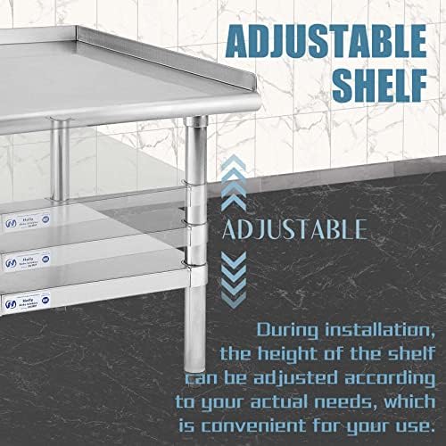 Hally Stainless Steel Equipment Stand 28"x24" Commercial Prep & Work Table - Image 6