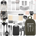 Wesqunie Camping Cooking Utensils Set, Cookware Set for Outdoor Hiking BBQ by WesqunieOutdoorAccessories