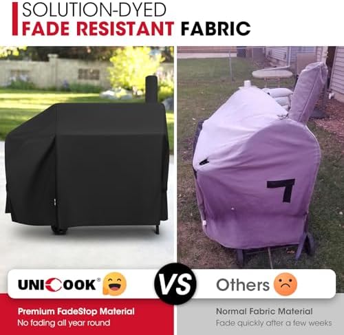 Unicook Offset Smoker Cover 60 Inch, Heavy Duty Waterproof Grill Cover - Image 3