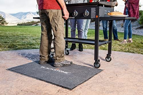 Blackstone Griddle Accessories Grill Splatter Mat (43.5" x 30.5"), 5036, Under The Grill Mat for Patio & Deck Protection – Outdoor BBQ Grilling Barbecue Pad for Gas Grill, Garage, Black - Image 2
