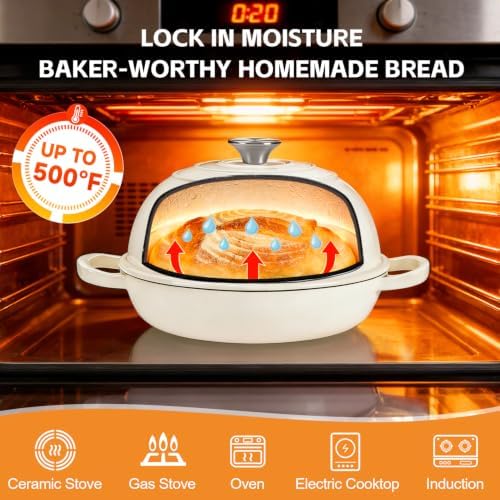 GGC 6QT Sourdough Dutch Oven Kit, 7-Piece Enameled Cast Iron Bread Oven - Image 5