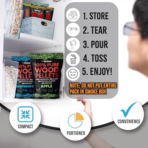 Kona Wood Pellet Smoke Pods, 12 Pouches - Intended for Ninja Woodfire - Image 4