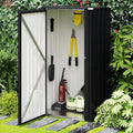 Devoko 22 Cuft Vertical Storage Shed Without Adjustable Shelves, Black by DEVOKO