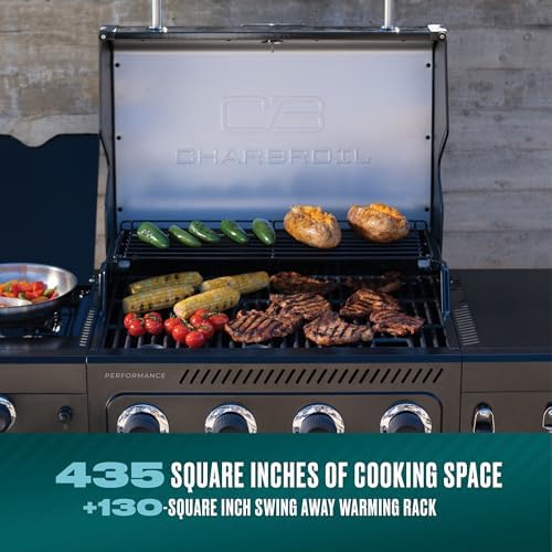 Charbroil Performance Series 4-Burner Gas Grill Cabinet with Side Burner, Black - 463253925 - Image 4