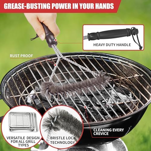 Griddle Cleaning Kit for Blackstone, Scraper, Scour Pads, Grill Brush 18Pcs - Image 4
