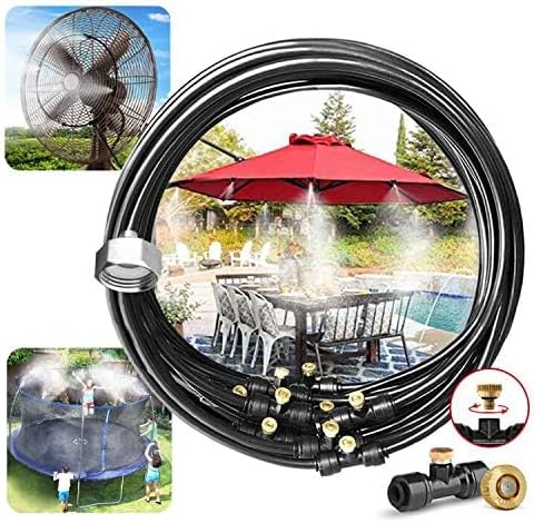 LANDGARDEN Outdoor Misting Cooling System, 85FT Mister Line+24 Brass Misting Nozzles,DIY Easy-Assemble.Water Mist Kit for Garden Porch Greenhouse Umbrella Canopy Fan - Image 2
