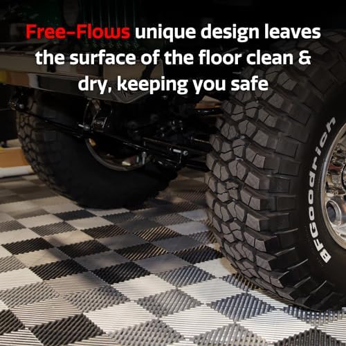 SnapLock RaceDeck Free-Flow 12"x12" Interlocking Garage Tiles, 24pk, Red - Image 4