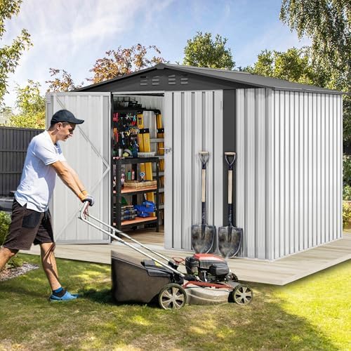 DWVO 7x5FT Outdoor Storage Shed with Secure Entrances & Air Circulation - Image 3