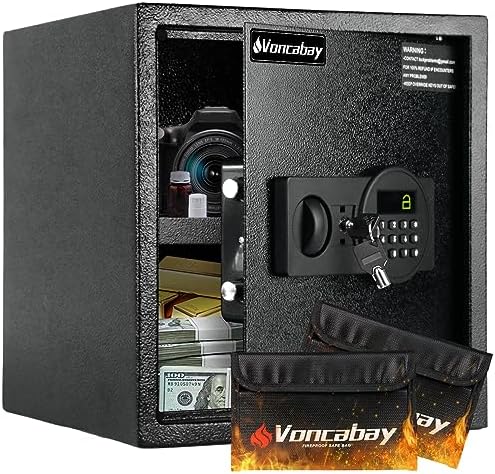 Voncabay Money Safe Box for Home with Digital Keypad, 1.5 Cu. Ft., Black by Voncabay