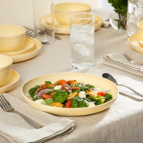 Gibson Home Plates and Bowls Set, 12 Piece Wheat Straw Dinnerware for 4 - Image 4