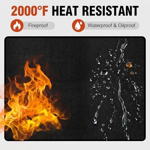 65 x 48 in Under Grill Mats for Outdoor Grill Deck Protector - Image 4