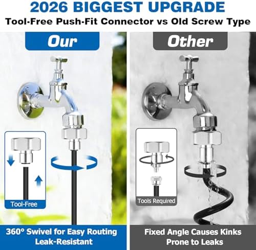 Mellbree Misters for Outside Patio 45FT/14M, Pre-Assembled Misting Cooling System with 12 Brass Nozzles & 3/4" Adapter, Outdoor Mister for Patio, Garden, Greenhouse, Pavilion, Dog House, Chicken Coop - Image 7