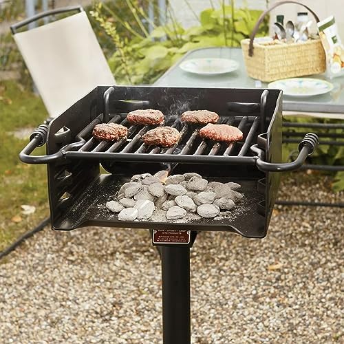 Pilot Rock Charcoal Grill - 360 Swivel Post, 3 Pack - Steel - Image 6