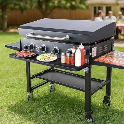 Utheer Front Shelf for Blackstone 36 Inch Griddle, Folding BBQ Prep Table - Image 2