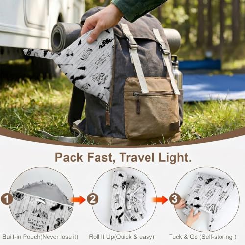 Picnic Table Cover with Bench Covers Camping Tablecloth Set with Pocket - Image 6