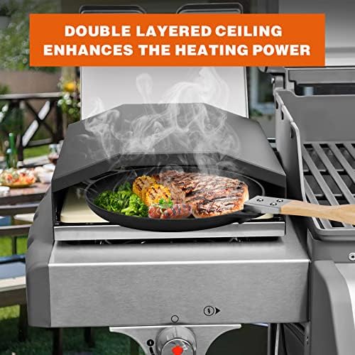 Onlyfire Side Burner Pizza Oven for Gas Grill – 700°F, w/Stone & Peel - Image 3
