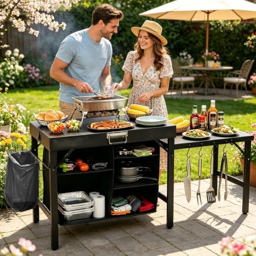 Outdoor Cooking Station for Camping,Grill Table for Blackstone Griddle - Image 2