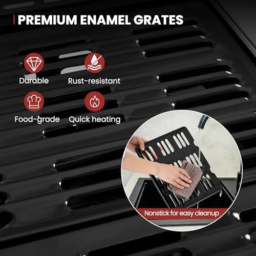 Royal Gourmet GL3001 3-Burner Gas Grill with Pegboard, Black & Cool Gray - Image 5