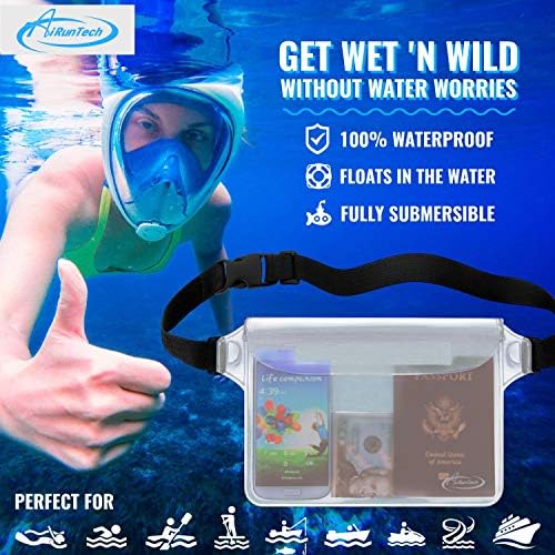 AiRunTech Waterproof Fanny Pack,Phone Pouch Dry Bag for Passport Wallet Purse,Floating Waterproof Bags for Travel Beach Swimming Kayaking Boating Cruise Accessories - Image 2