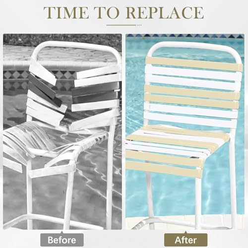LukLoy 2" Wide 60ft Long Vinyl Straps for Patio Chairs Repairs, Driftwood - Image 4