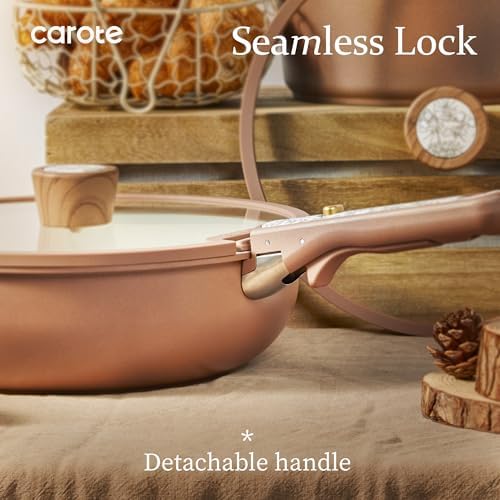 CAROTE 25pcs Ceramic Cookware Sets, Nonstick Pots and Pans Set Non Toxic - Image 7