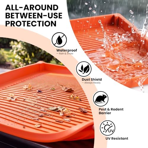 Silicone Griddle Cover Mat for Blackstone 36in, Raised-Edge Orange - Image 5