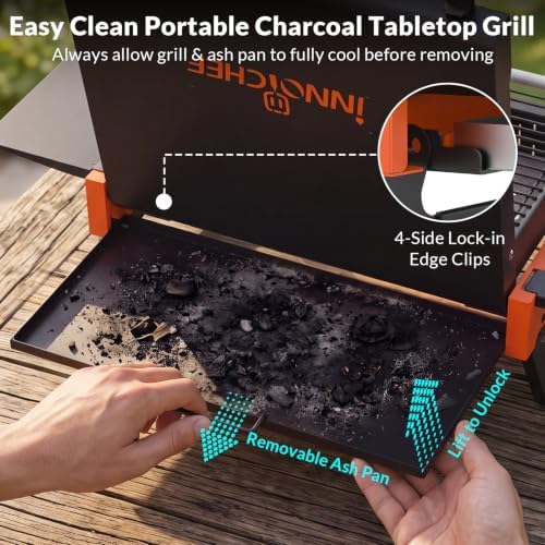 Portable Charcoal Grill, Foldable Tabletop BBQ Grill for 2-4 People - Image 4