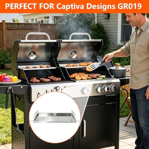 Stainless Steel Flat Top Griddle Insert for Captiva Designs GR019 - Image 4