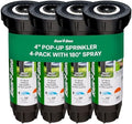Rain Bird 1804HDPRS Pressure Regulated 4 Inch Pop Up Sprinkler Head 4 Pack by RainBird