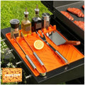 CAKETIME Silicone Grill Mats for Blackstone Griddle Accessories Baking Cooking Kitchen BBQ Must Haves Countertop Weber Traeger Stove Outdoor Camping Lawn Orange Father Dad Chef Men Gifts by CAKETIME