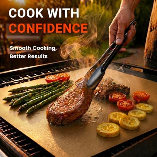 Grill Mats Roll with Cutter, Grill Mats for Outdoor Grill 15.75 x 100 Inch - Image 2