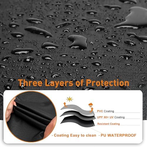 Grill Cover, Universal 58" BBQ Grill Cover for Outdoor Grill, Waterproof, Weather Resistant, Fade Resistant Gas Grill Cover with Adjustable Double Straps for Weber, Char-broil, Nexgrill, etc - Image 3