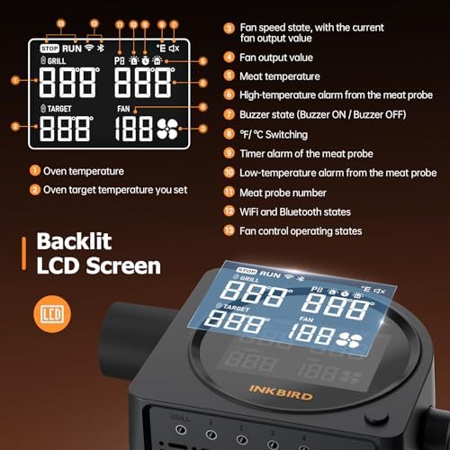 5G Wi-Fi & Bluetooth BBQ Temperature Controller, - Image 5
