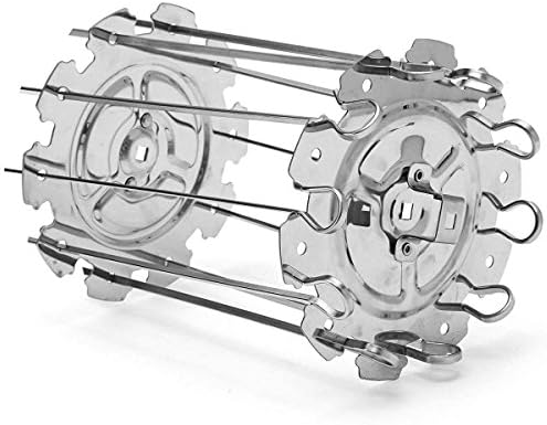 Stainless Steel BBQ Grill Cage Vegetable Meat Skewer Kebab Maker for Rotisserie Oven Roaster - Image 2