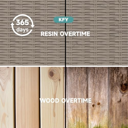 31 Gallon Waterproof Resin Deck Box, UV Resistant Outdoor Storage for Garden, Patio, Porch, Delivery（Grey，31 Gallon） - Image 7